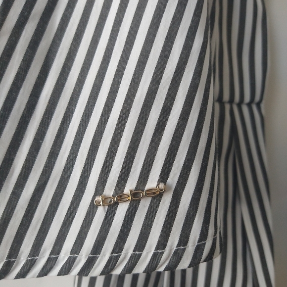 Bebe Off the shoulder Striped Crop Top - Picture 6 of 12